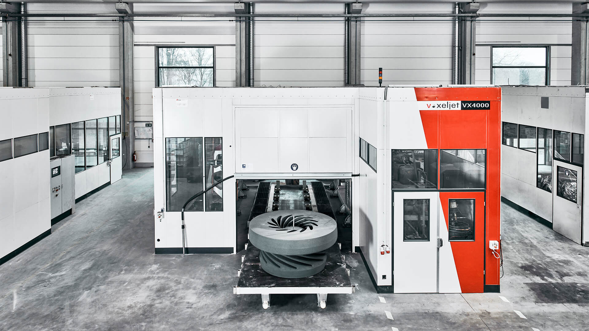 voxeljet的工业沙子3D打印机。