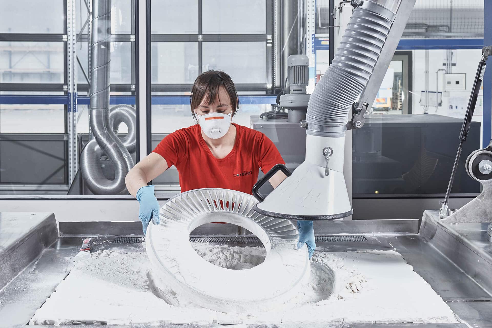 3D Polymer Bauteile entpacken