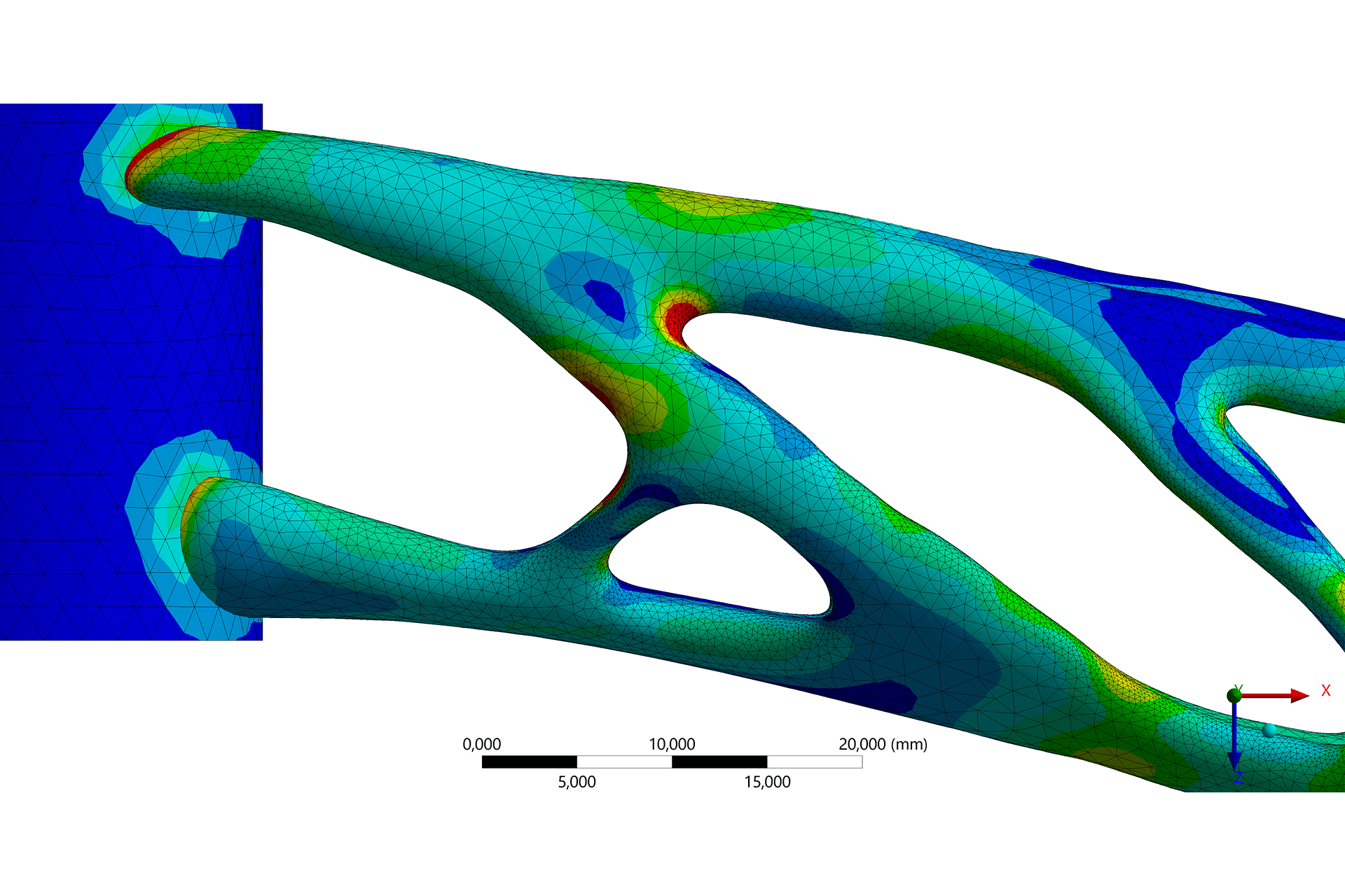 rendering pedal crank before shape optimization